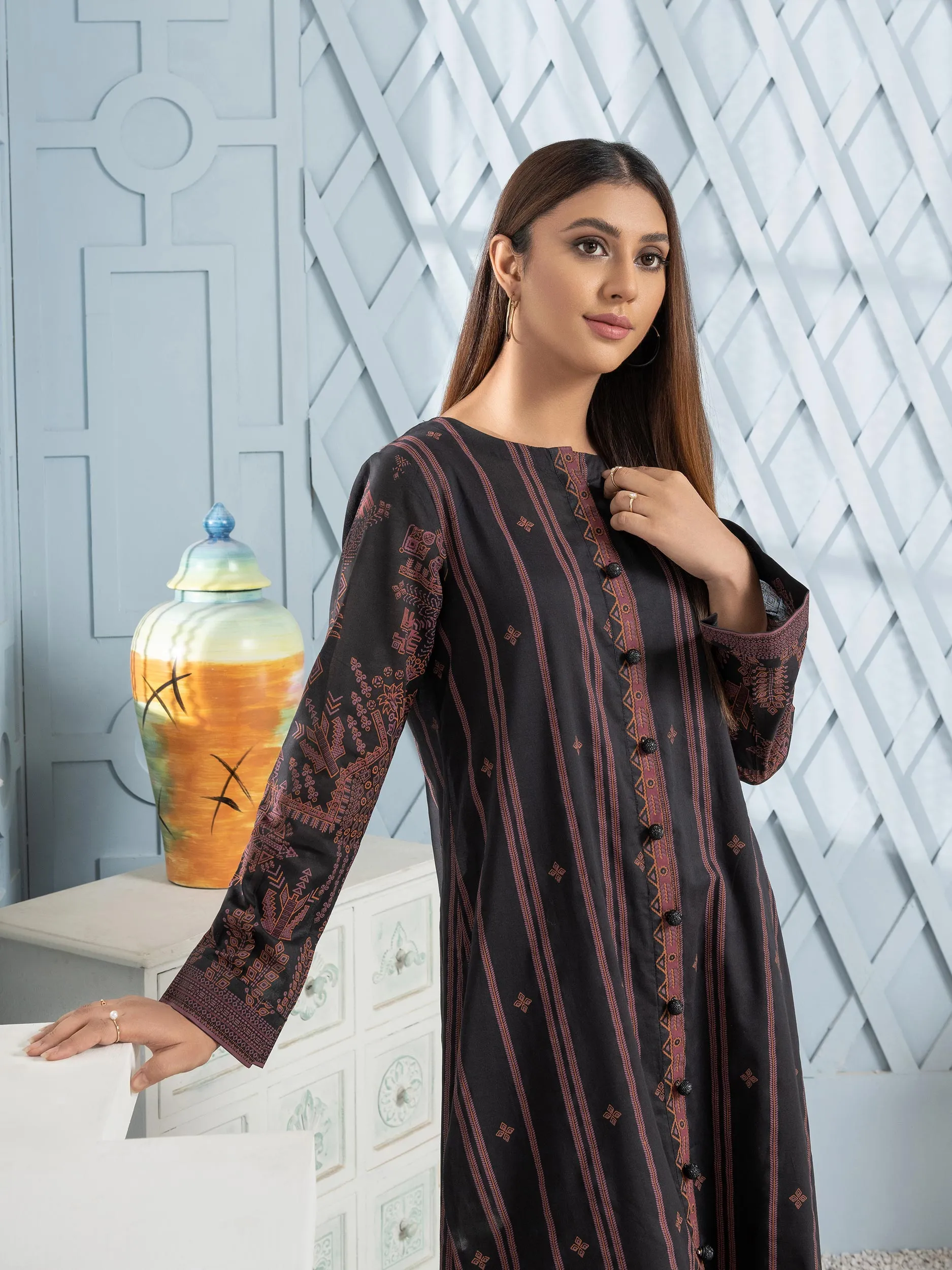 2 Piece Lawn Suit-Paste Print (Unstitched)