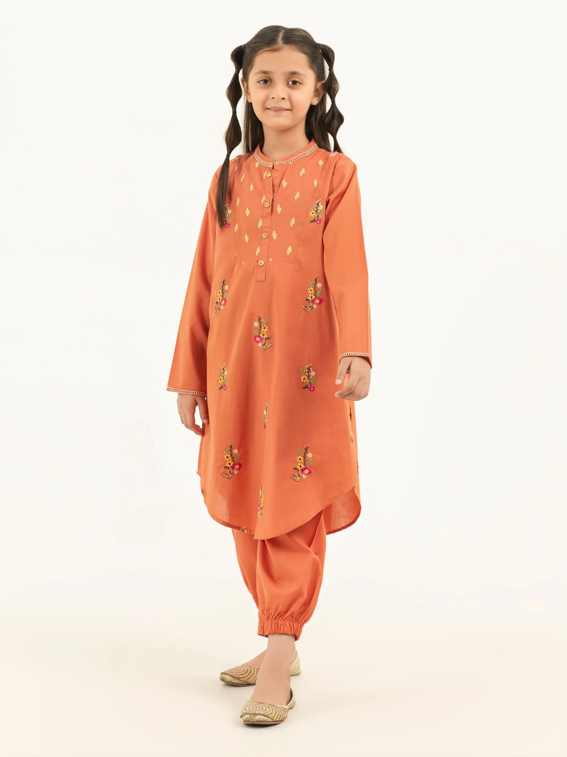 2 Piece Winter Cotton Suit-Embroidered