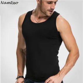 All Cotton Solid Undershirts Tanks