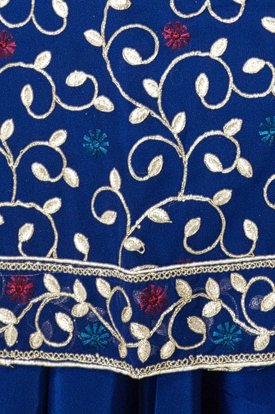 Blue Unstitched Embroidered Suit