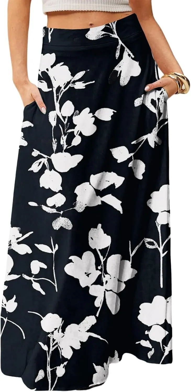 Boho Skirts for Women, Vacation Beach Casual Elegantes Summer Womens Skirts