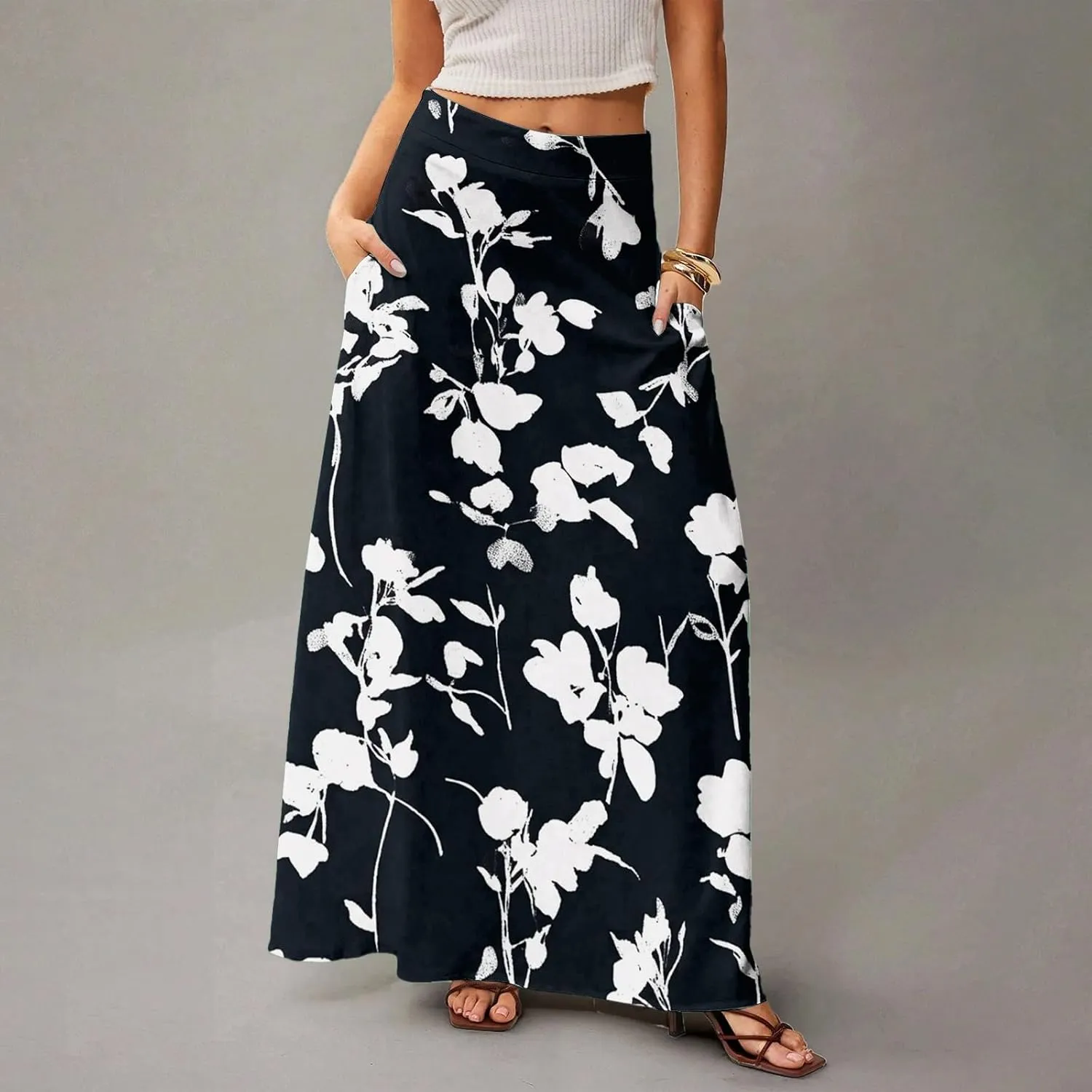 Boho Skirts for Women, Vacation Beach Casual Elegantes Summer Womens Skirts