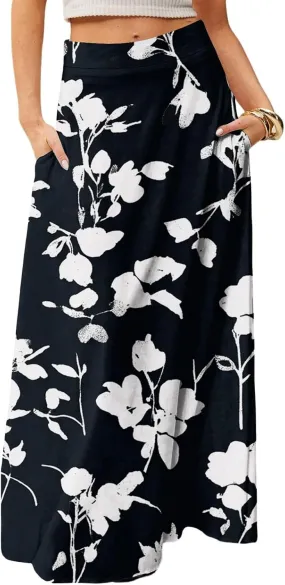 Boho Skirts for Women, Vacation Beach Casual Elegantes Summer Womens Skirts