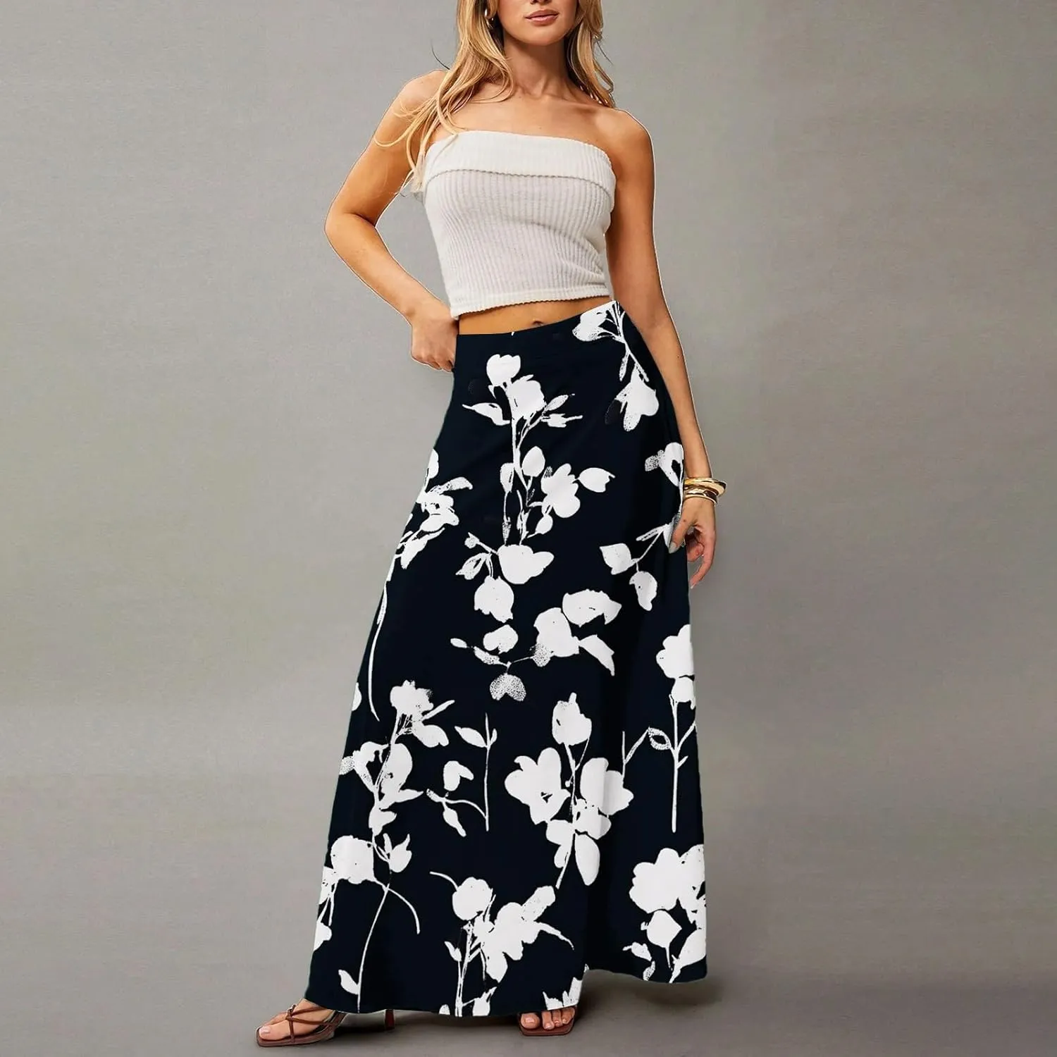 Boho Skirts for Women, Vacation Beach Casual Elegantes Summer Womens Skirts