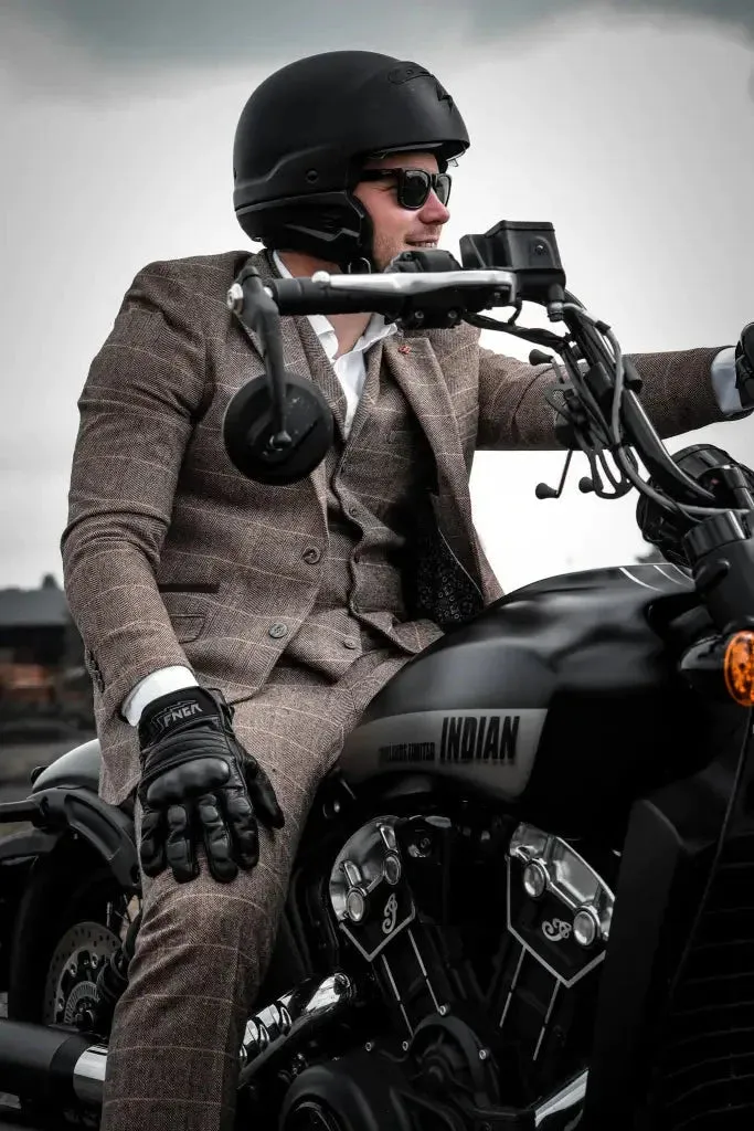 Brown Suit, 3-Piece Suit, Blazer, Waistcoat, and Trousers