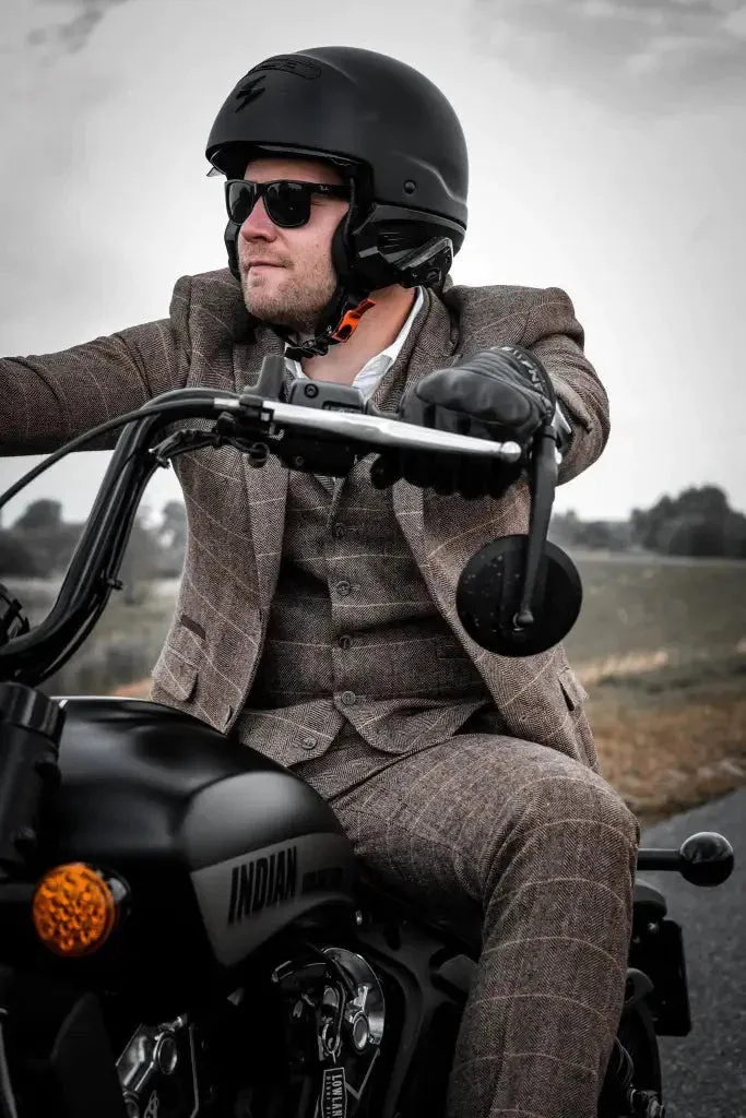 Brown Suit, 3-Piece Suit, Blazer, Waistcoat, and Trousers