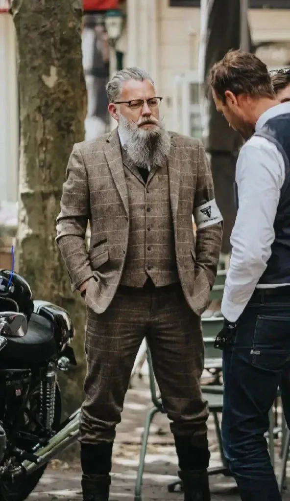 Brown Suit, 3-Piece Suit, Blazer, Waistcoat, and Trousers