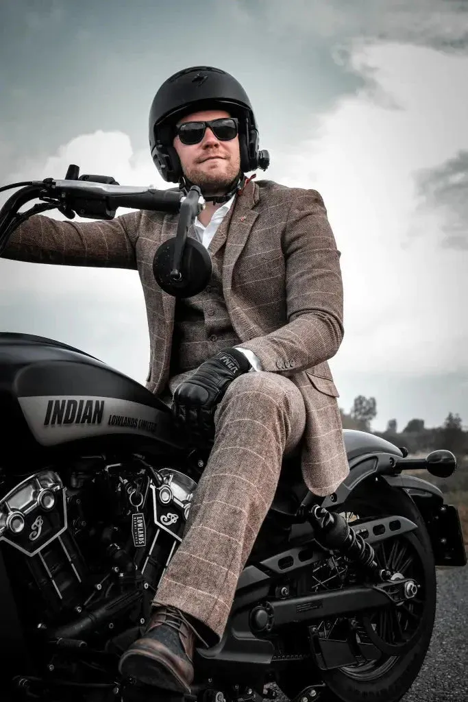 Brown Suit, 3-Piece Suit, Blazer, Waistcoat, and Trousers