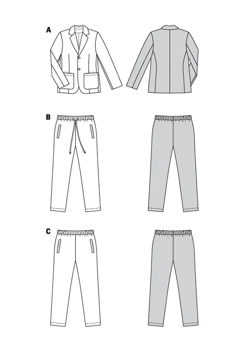 Burda Sewing Pattern 5955 Men’s Suit