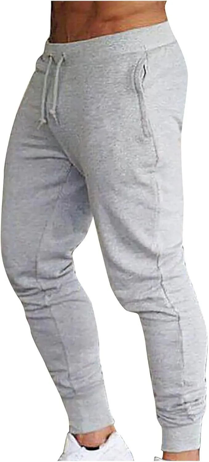 Cargo Pants for Men Big and Tall, Mens Heavyweight Fleece Sweatpants Elastic Waist Drawstring Jogger Pants Big & Tall