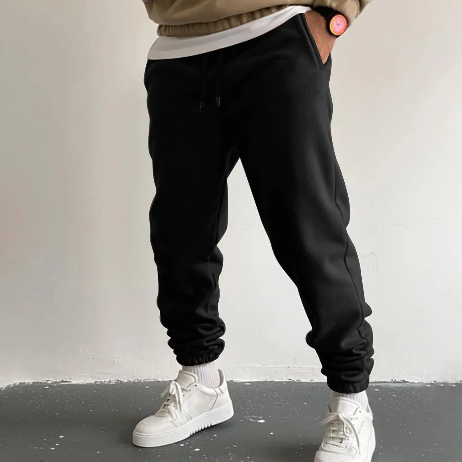Cargo Pants for Men Big and Tall Pants Elastic Waist Sweatpants for Men Casual Long Trousers Light Jogger Pants Men's