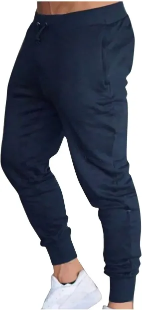 Cargo Pants for Men Big and Tall Trousers Men's Heavyweight Fleece Cargo Sweatpants Elastic Waist Drawstring Straight