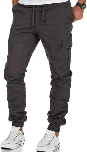 Cargo Sweatpants for Men Big and Tall Casual Sweatpants Stretch Elastic Waist Jogger Sports Pants Drawstring Trousers