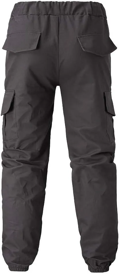 Cargo Sweatpants for Men Big and Tall Casual Sweatpants Stretch Elastic Waist Jogger Sports Pants Drawstring Trousers