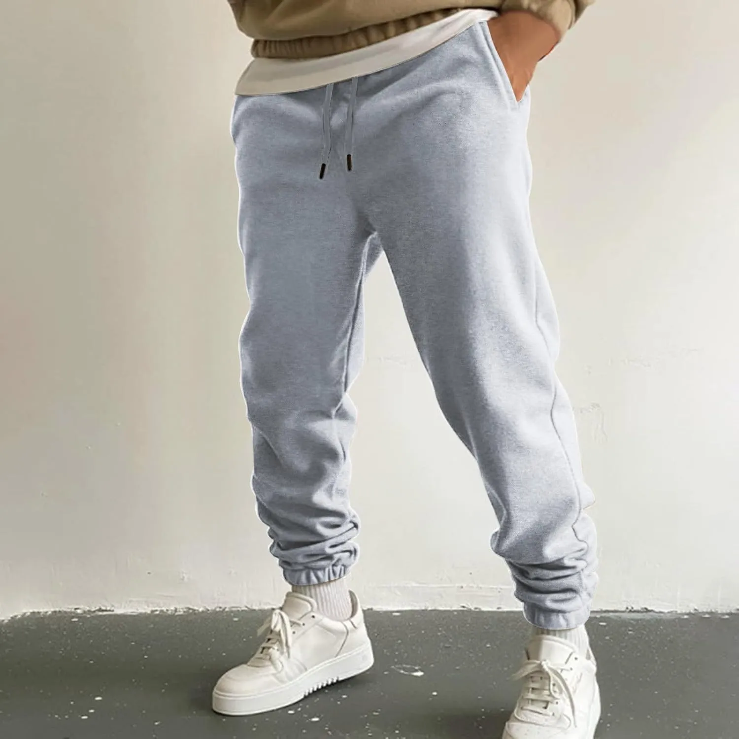 Cargo Trousers for Men Sweatpants for Men Men's Sweatpants Casual Lounge Cotton Pants Open Bottom Straight Leg Sweat