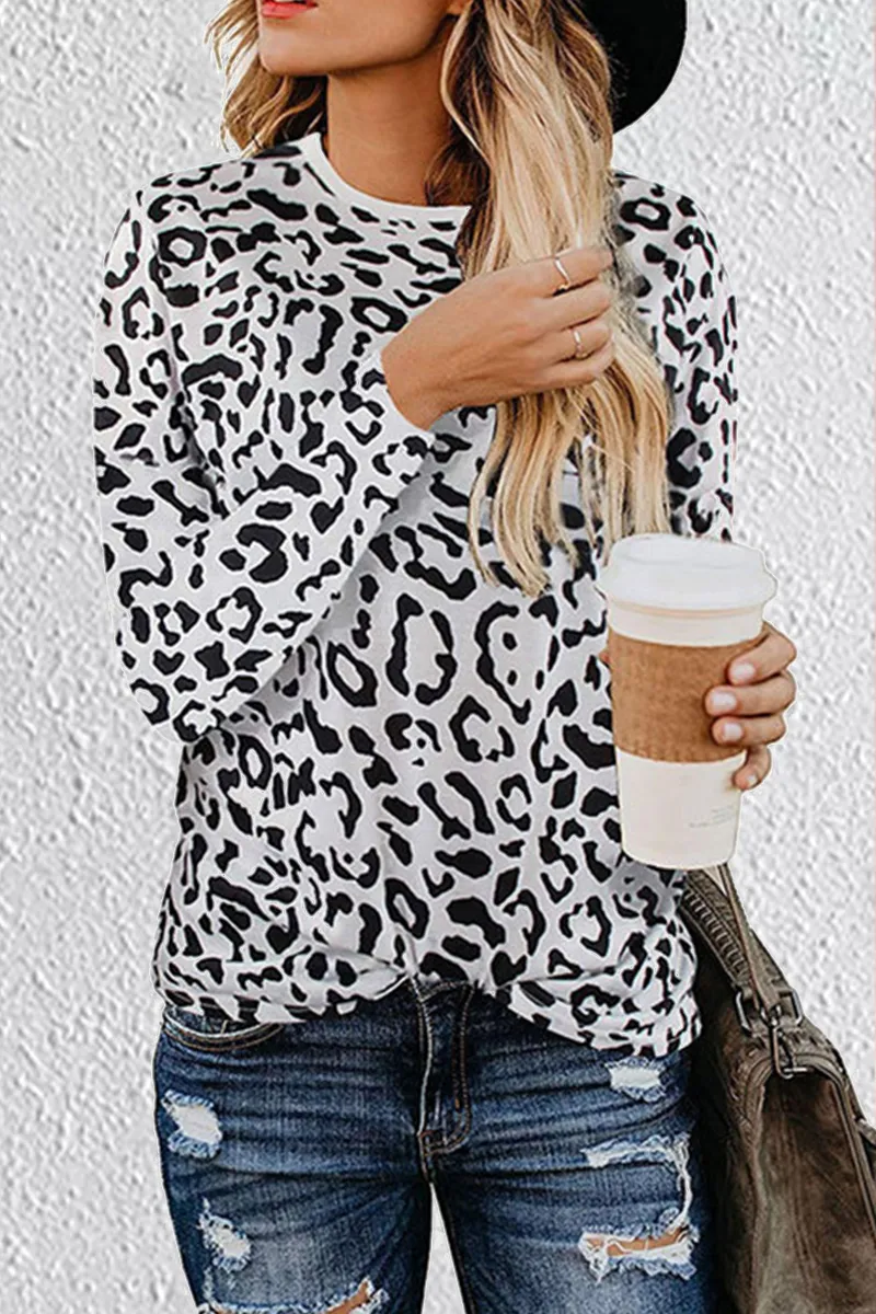 Casual Leopard Patchwork Tops(3 Colors)