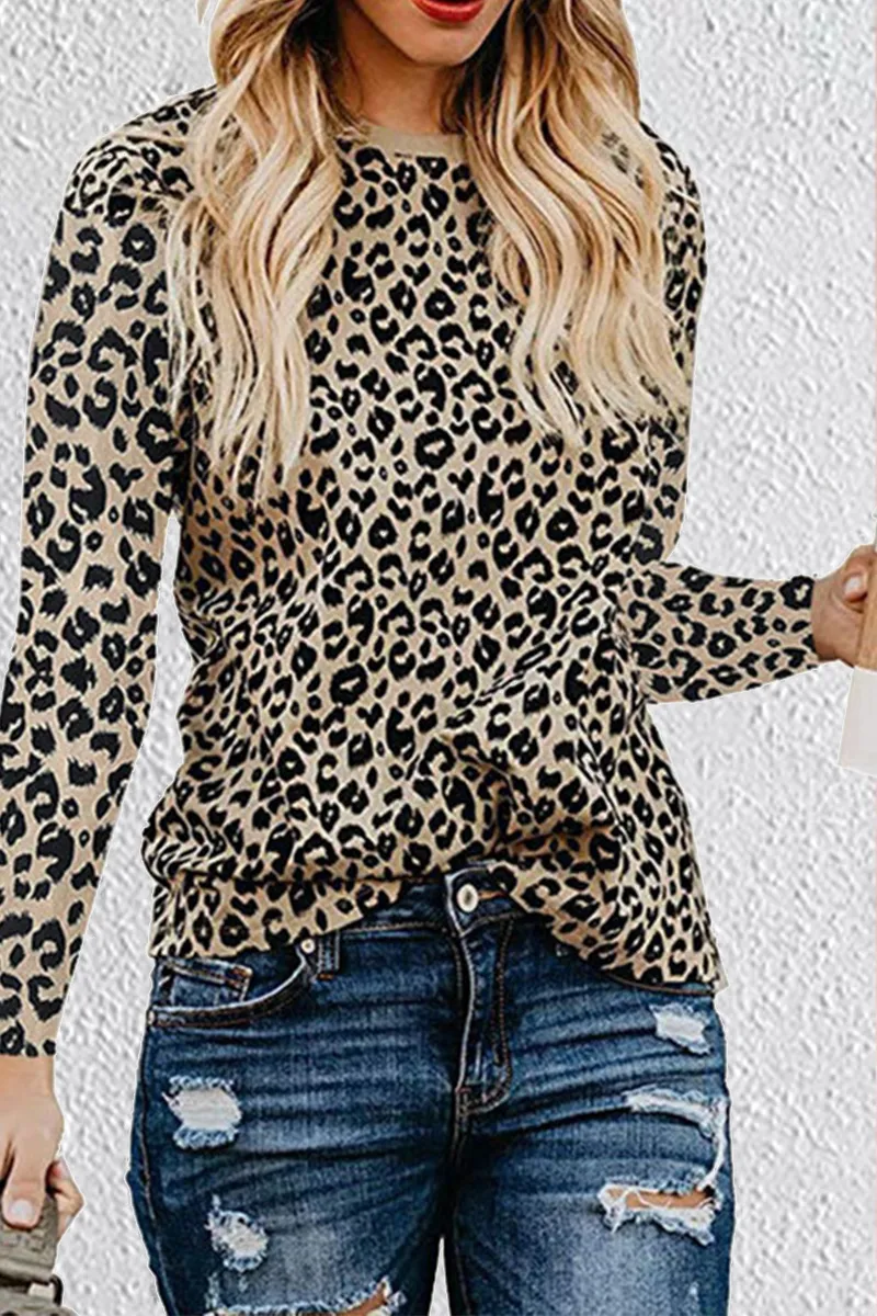 Casual Leopard Patchwork Tops(3 Colors)