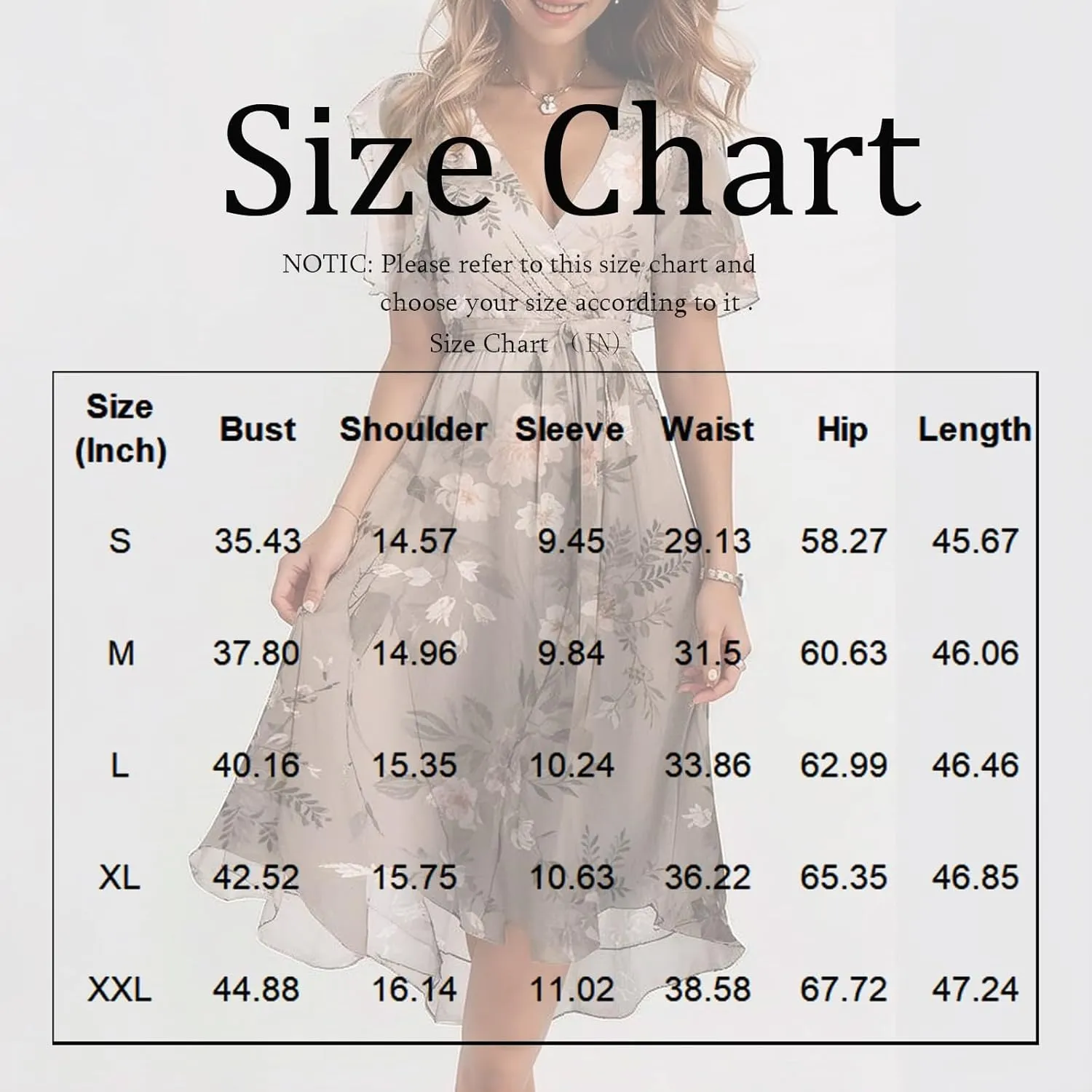 Chiffon Dresses for Women Summer Sexy Wrap V Neck Cocktail Party Dresses Floral Print Flowy Wedding Guest Midi Dress