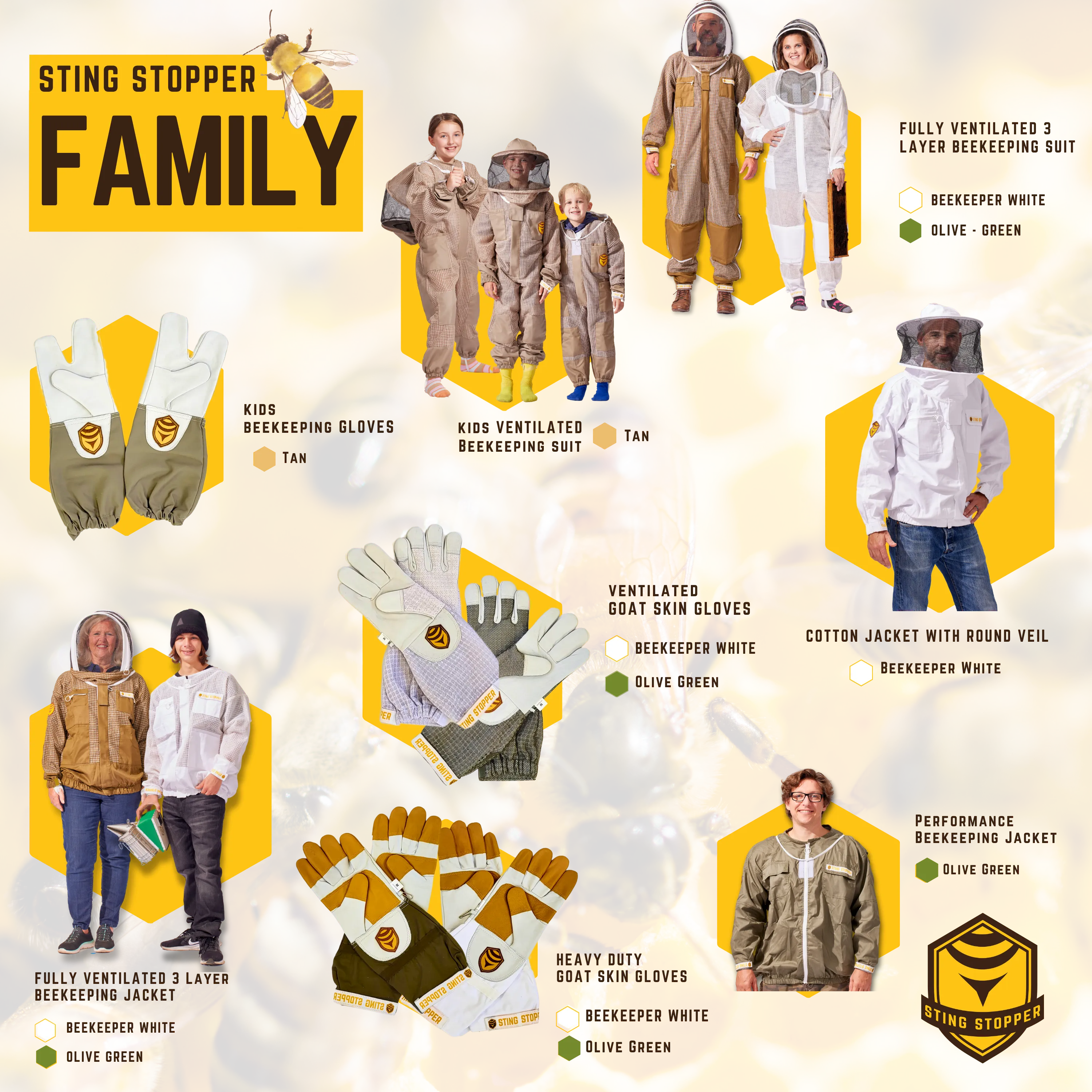 Classic Cotton Beekeeping Jacket with Round Veil