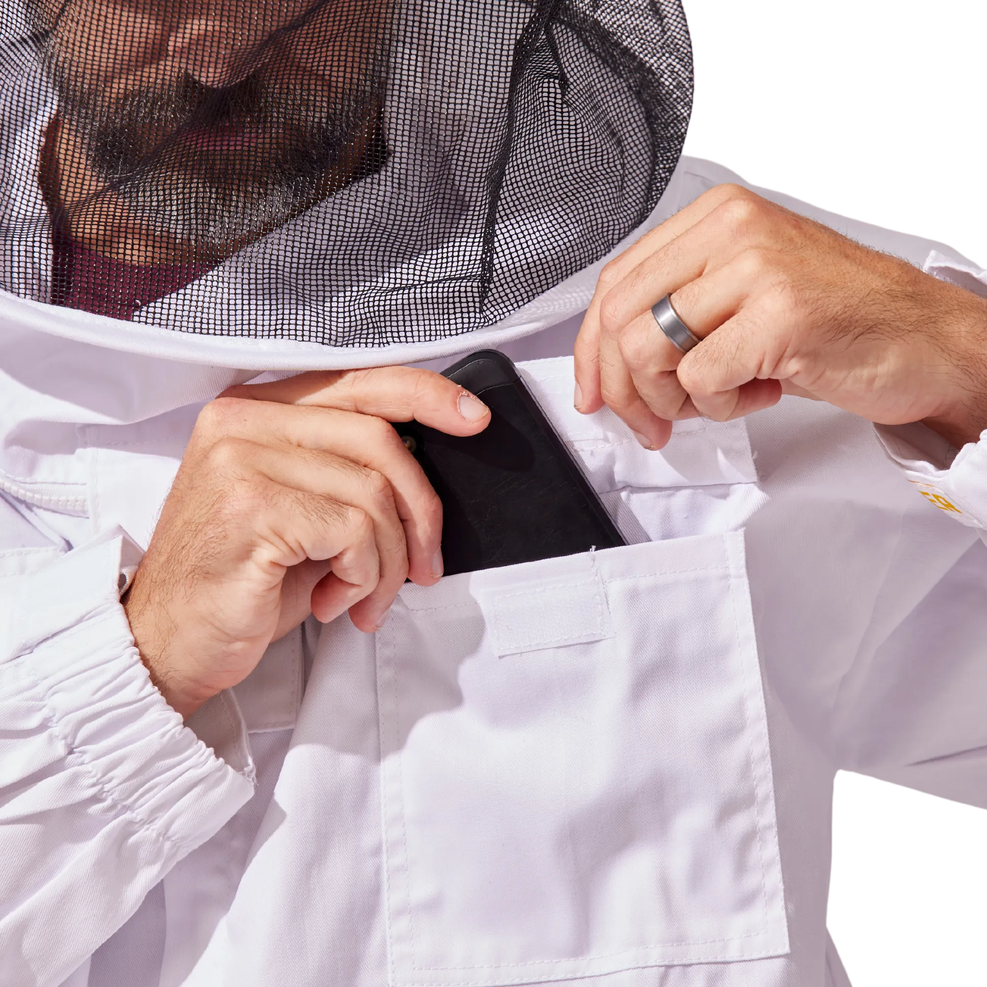 Classic Cotton Beekeeping Jacket with Round Veil