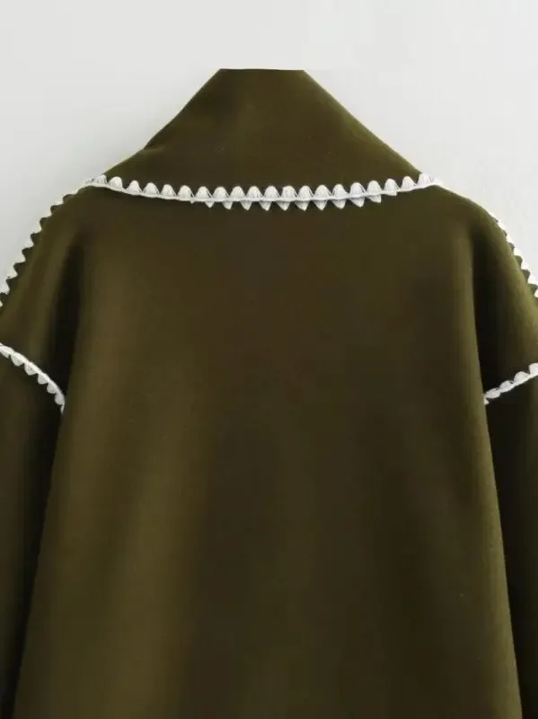 Cowl Collar Scarf Wrap Coat