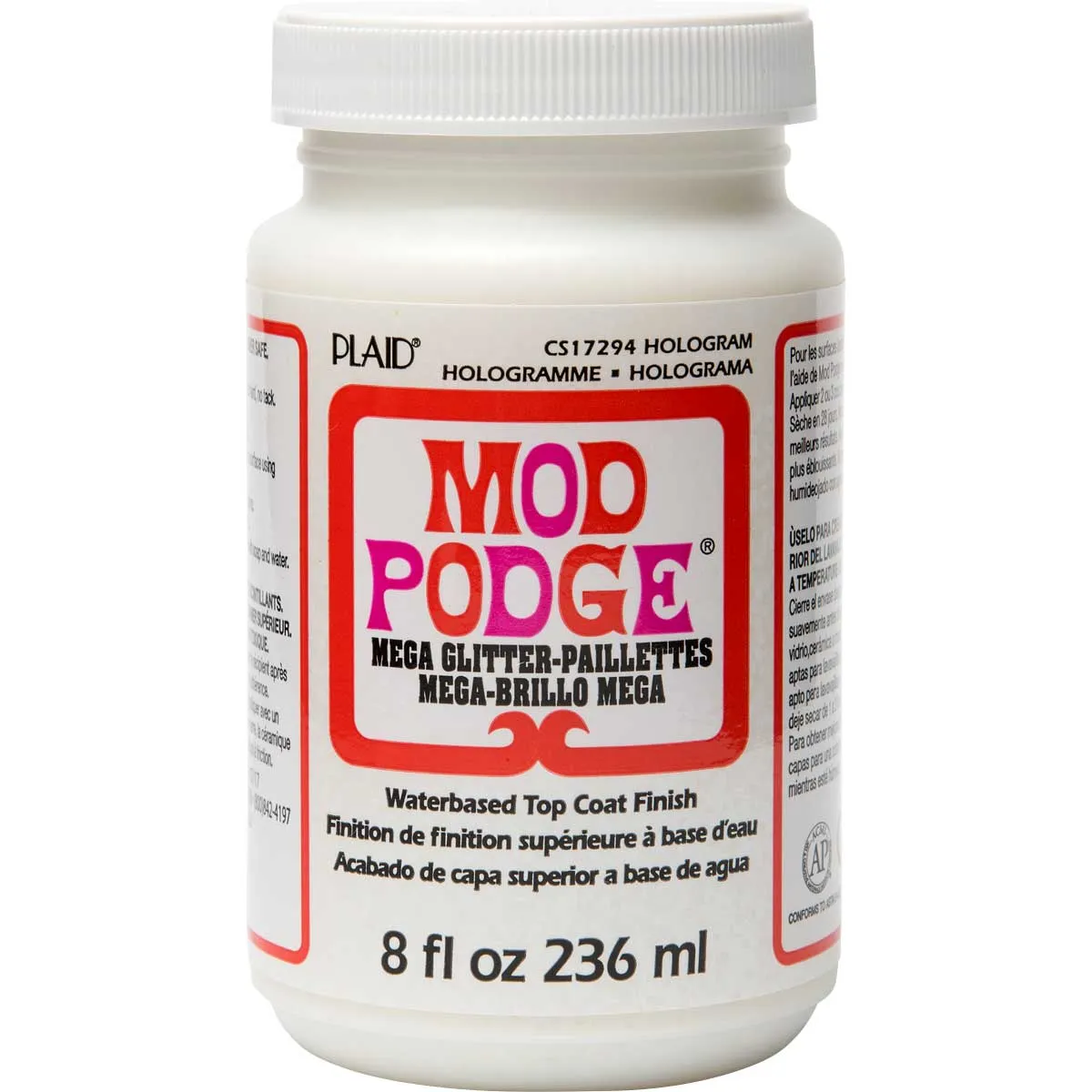 CS17249 Mod Podge Mega Glitter - Hologram, 8 oz.