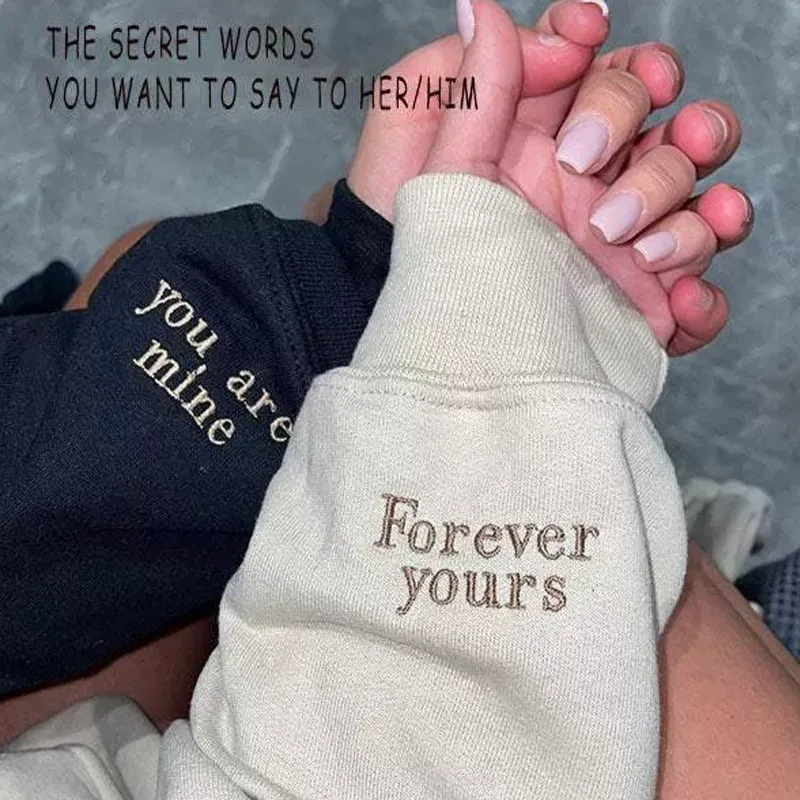 Custom Embroidered Hoodie with Personalized Line Drawing Photo