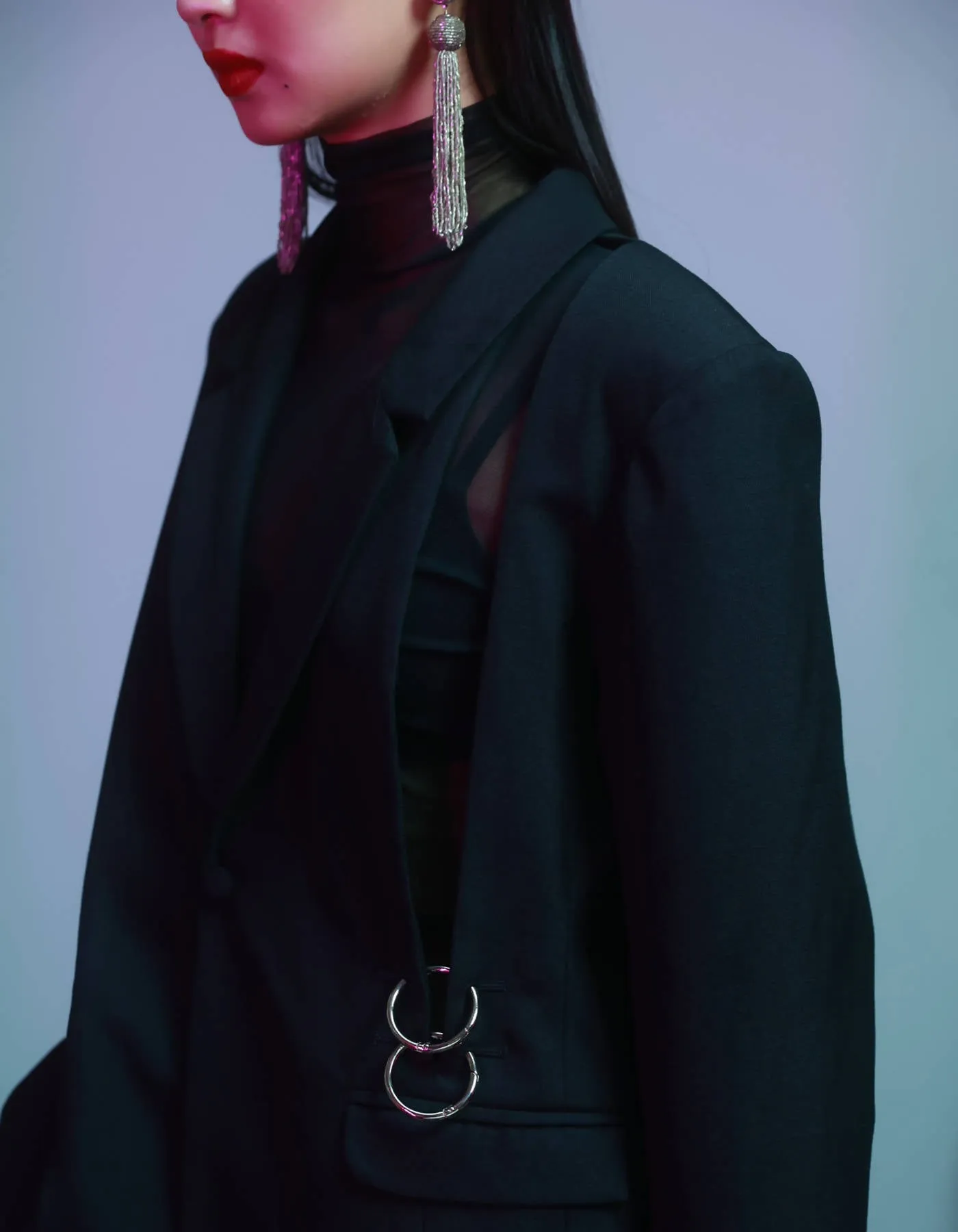 Deconstructed-Shoulder Grunge Style Suit
