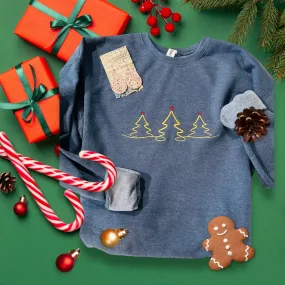 Embroidered Three Trees
