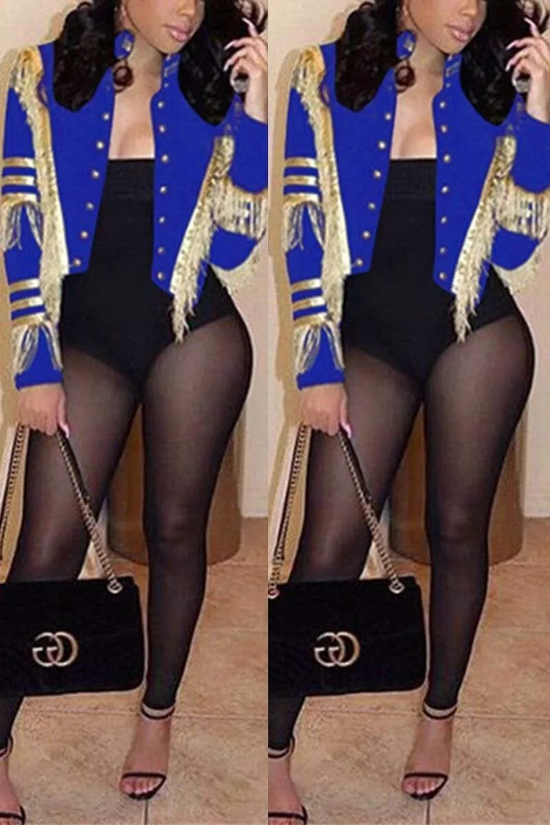 Fashion Casual Golden Tassel Coats