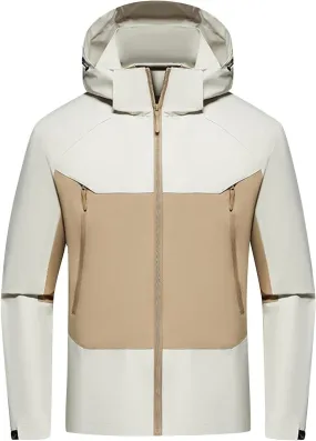 Finelylove Mens Rain Jacket Waterproof Snowboarding Softshell Windbreaker Hooded Ski Snow Coat Warm Fall Winter Coats