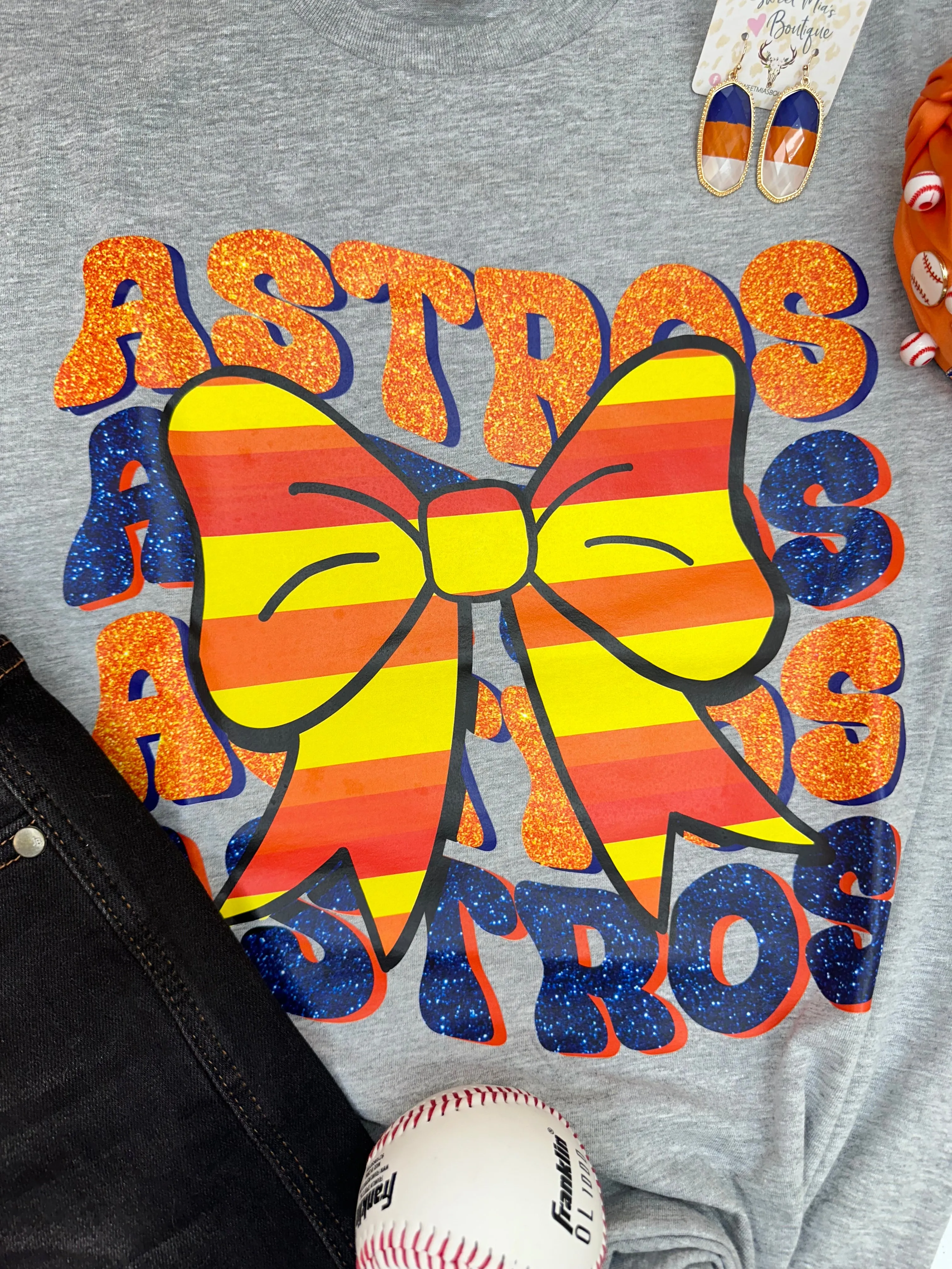 H-town Stros with Bow Graphic Tee