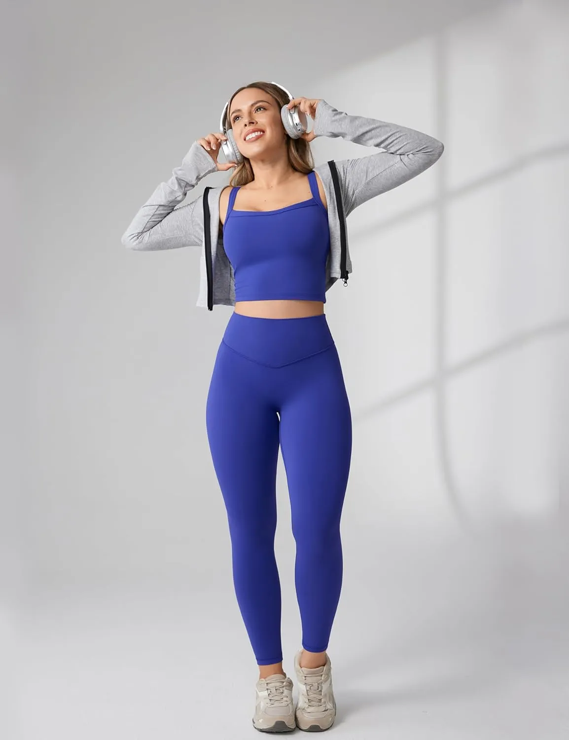 Hugcurve No Front Seam High Waisted Workout Leggings for Women Buttery Soft Yoga Pants Gym Athletic Tights - 25''