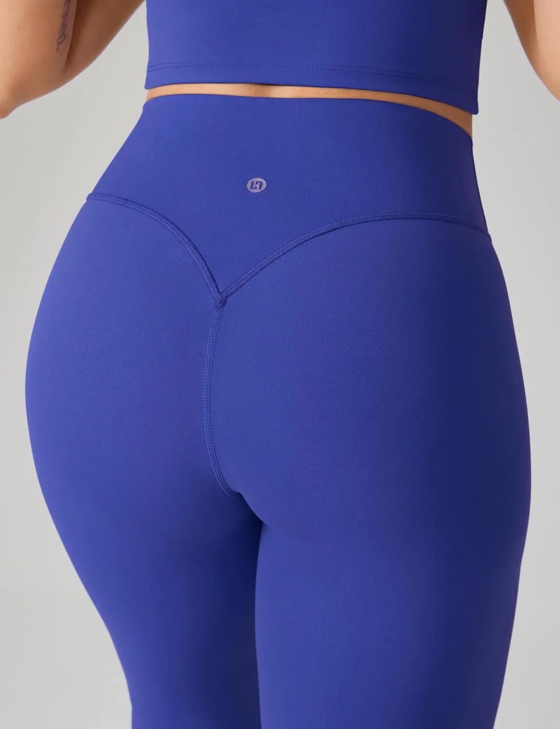 Hugcurve No Front Seam High Waisted Workout Leggings for Women Buttery Soft Yoga Pants Gym Athletic Tights - 25''