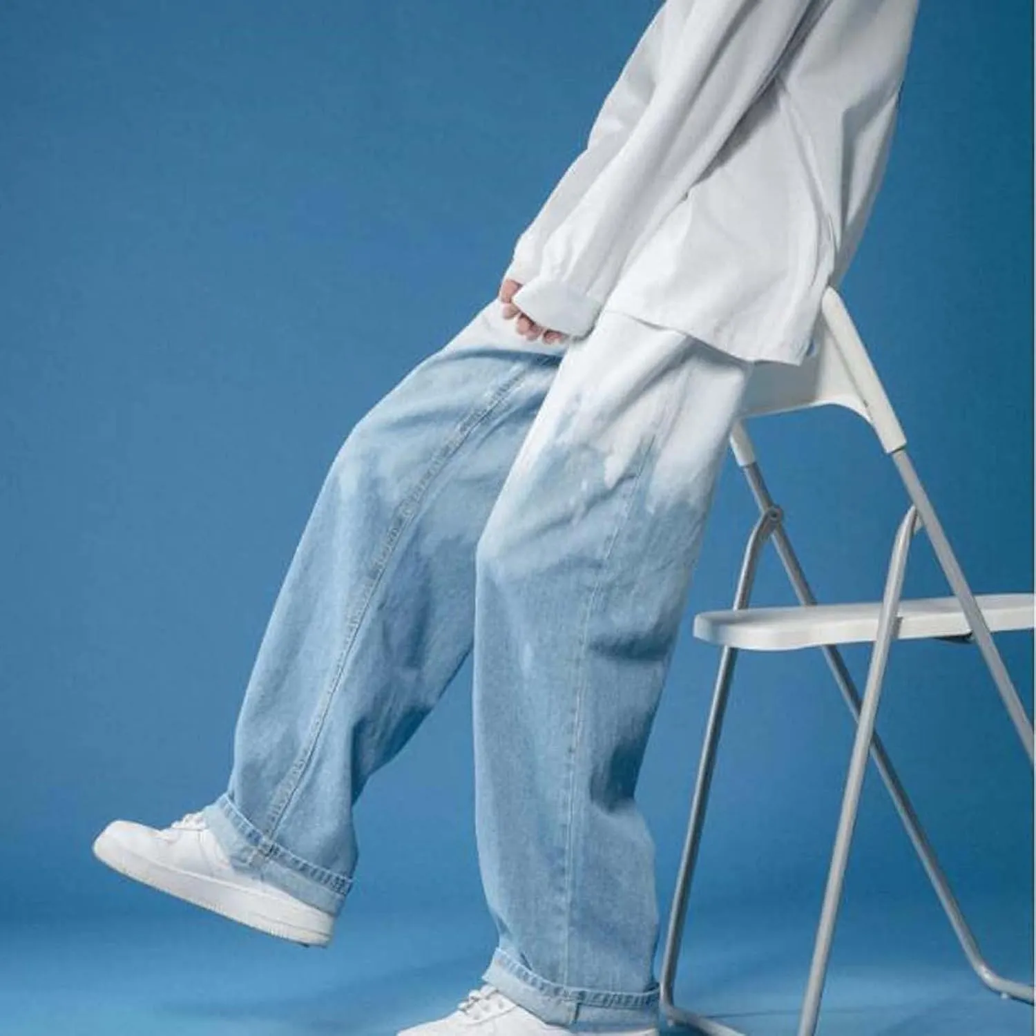 Jeans Fashionable Cool Tie Dye Jeans Print Casual Relaxed Fit Jeans Pants Men Basic Slim Fit Leisure Trousers Cargo Jeans