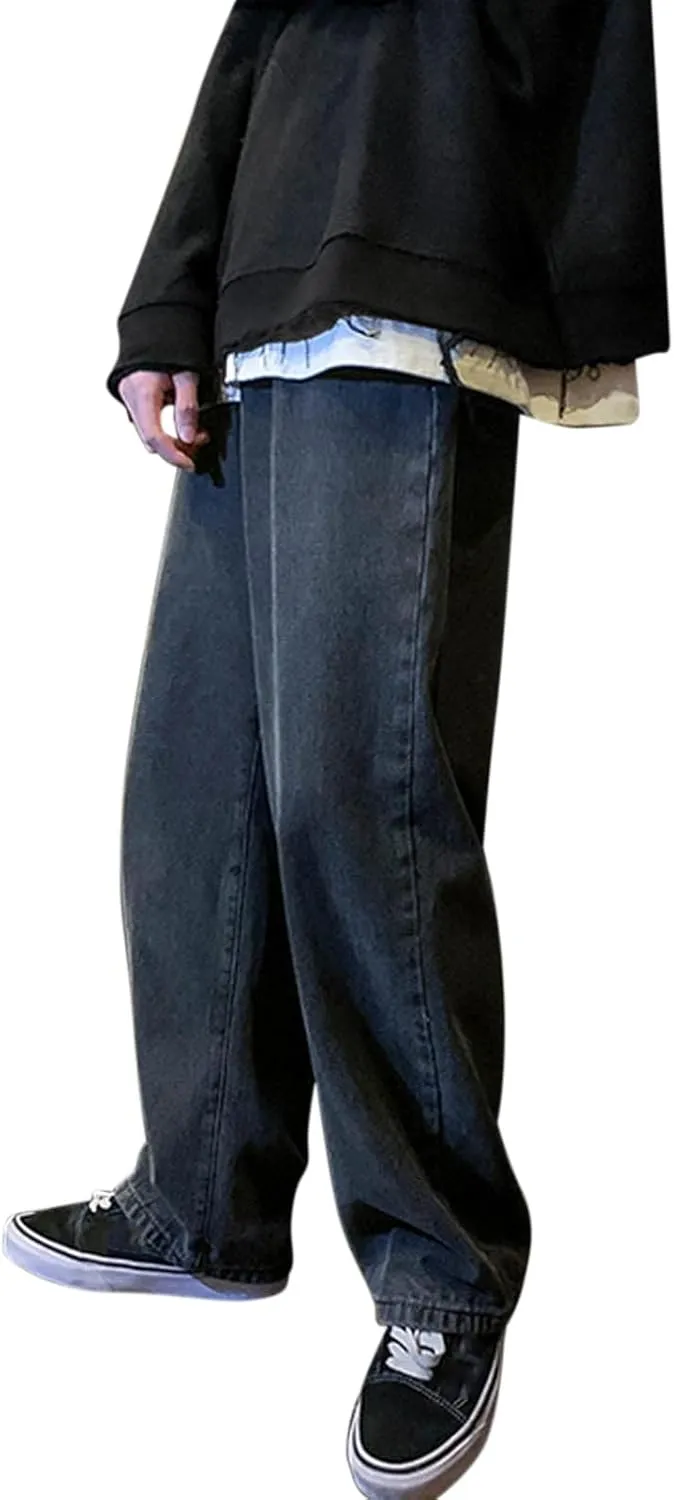 Jeans for Men Baggy Jeans Pants Loose fit Straight Wide Leg Trousers Relaxed Fit Streetwear Jeans Sweatpants
