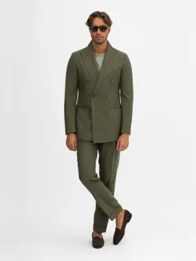 Khaki Green S130 Wool Suit