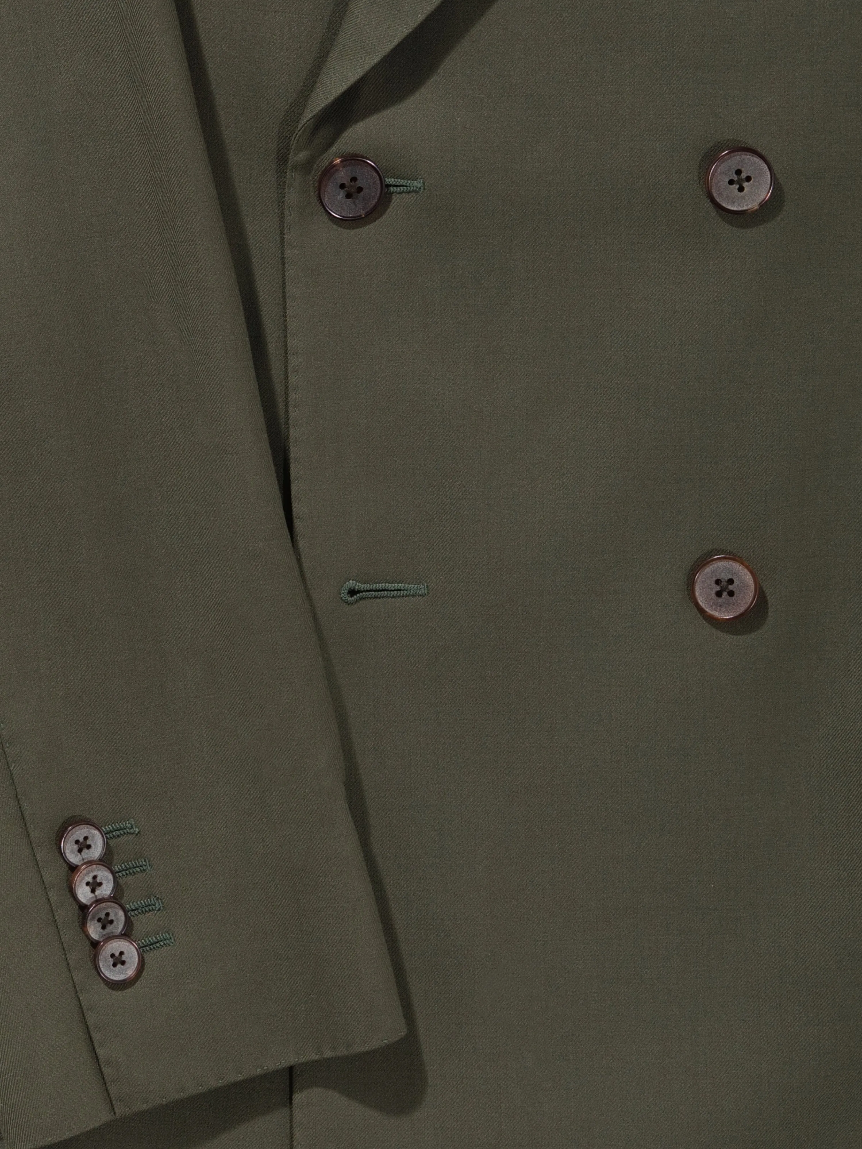 Khaki Green S130 Wool Suit