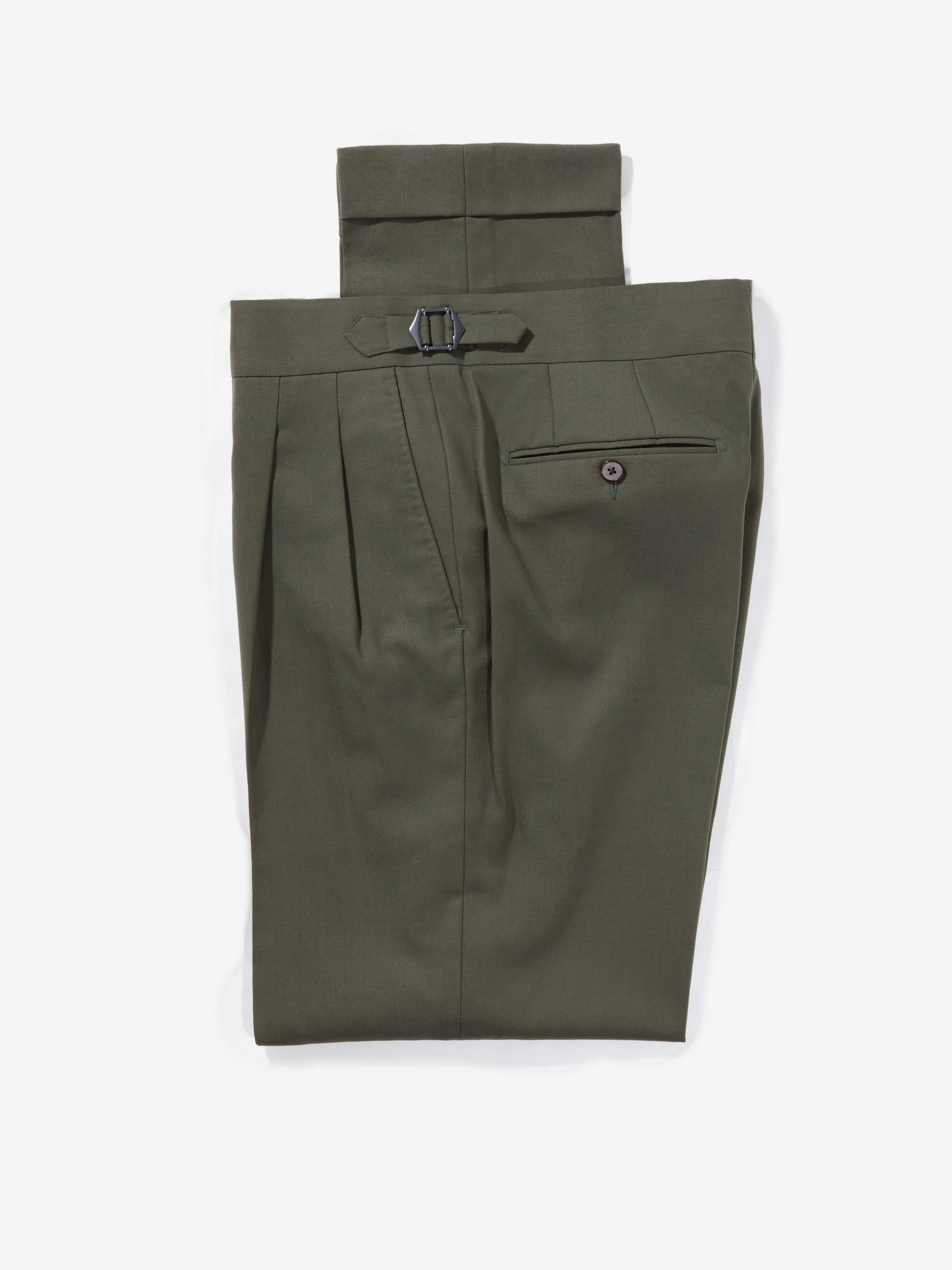 Khaki Green S130 Wool Suit