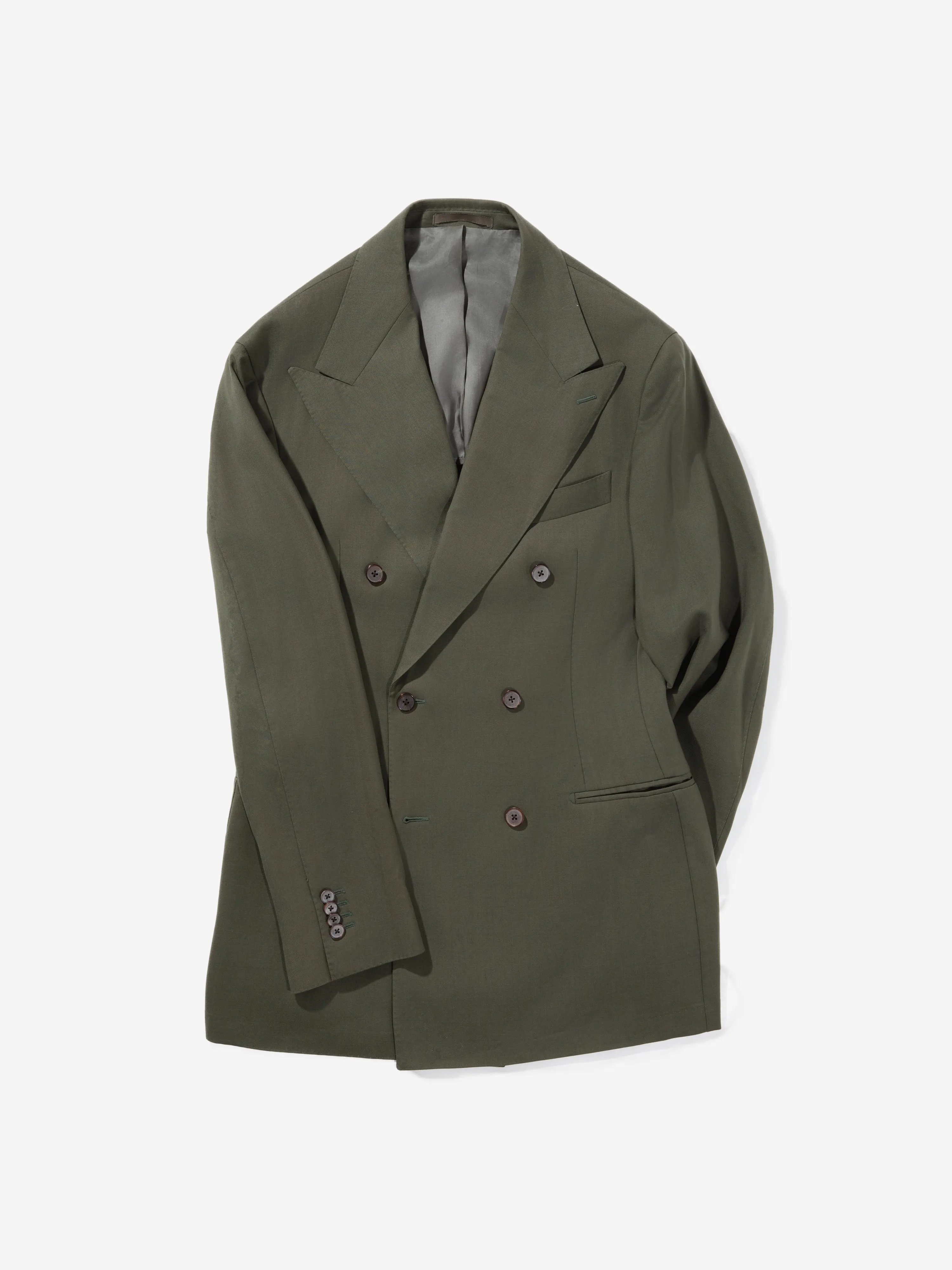 Khaki Green S130 Wool Suit