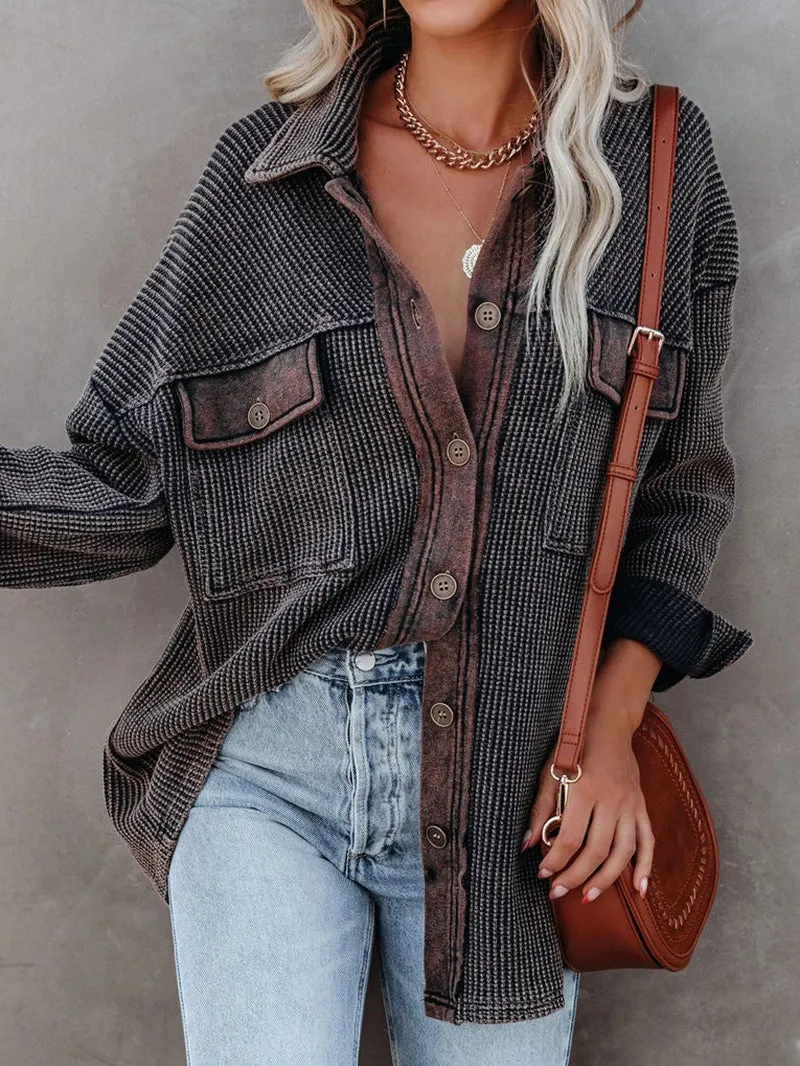 Lapel Single-row Long-sleeved Women's Jacket