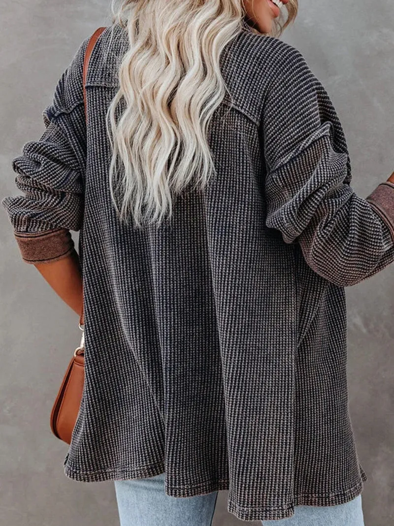 Lapel Single-row Long-sleeved Women's Jacket