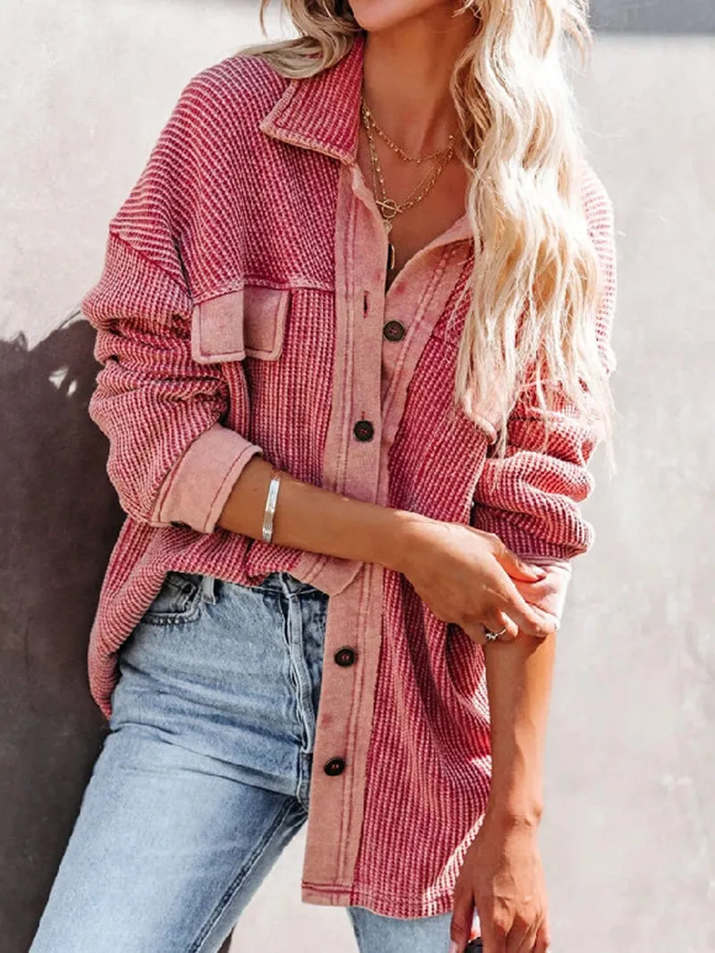 Lapel Single-row Long-sleeved Women's Jacket