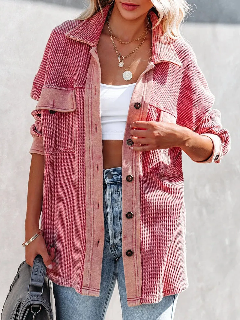 Lapel Single-row Long-sleeved Women's Jacket