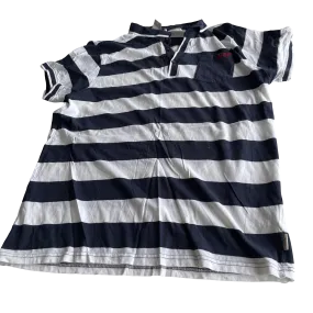 Lee Cooper White Casual Shirts Tops white and navy &nbsp;for Men IN L L29 W  20SKU 5228