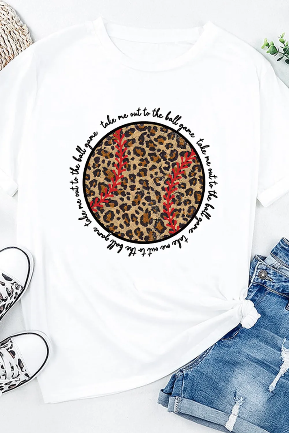 Leoprad Baseball Graphic Ball Lovers T Shirt