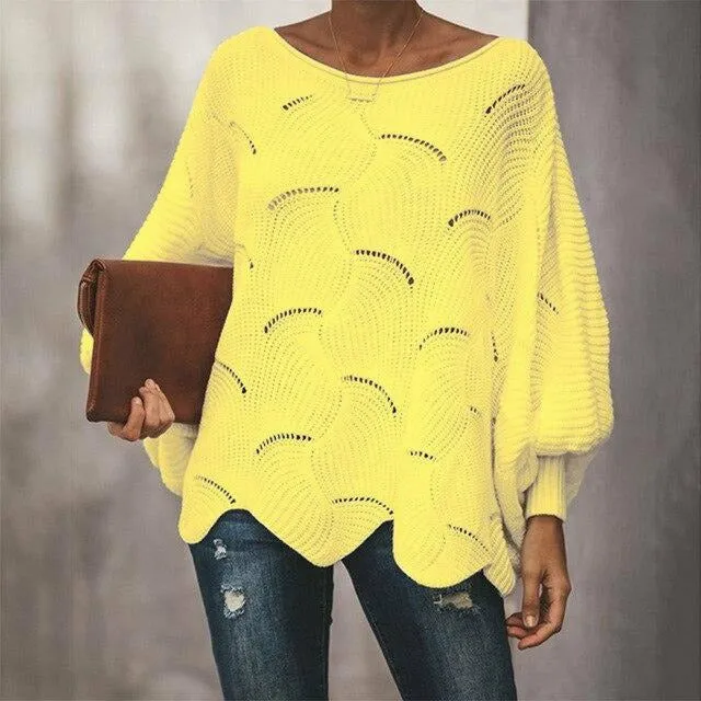 Loose Casual Soft Solid O-Neck Sweater