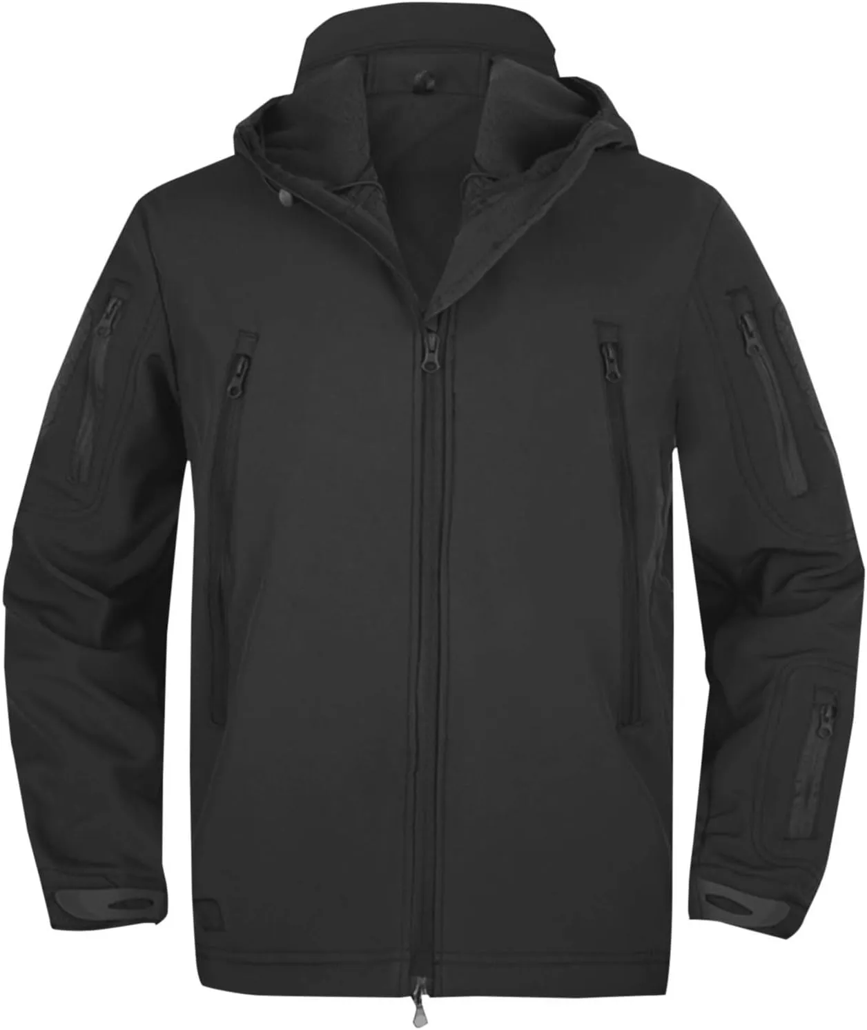 Men Hooded Trench Coats Dressy Zip Up Windbreaker Rain Jackets Waterproof Outdoor Hiking Travel Raincoat with Pockets