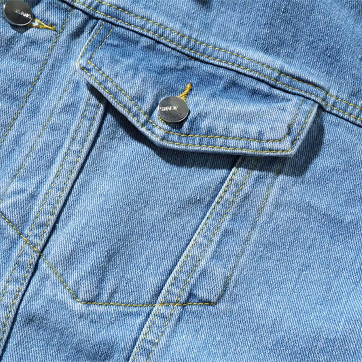 Mens Casual Stylish Denim Jackets Button Down Lapel Long Sleeve Jean Jacket Loose Antique Washed Trucker Coats