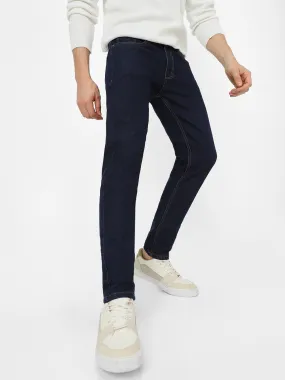 Men's Dark Blue Slim Fit Denim Jeans Stretchable